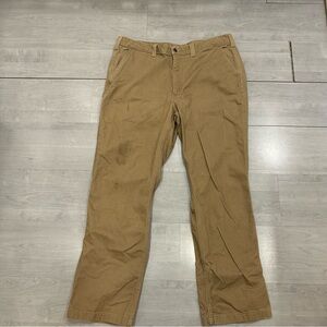 Carhartt Relaxed Fit Khaki Work Brown Twill Pants 100095-253 Mens Size 40x32